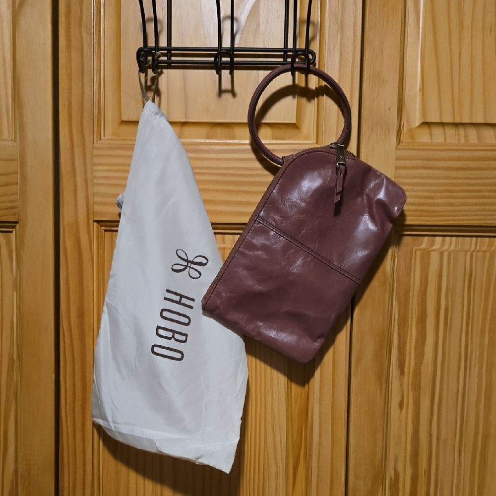 HOBO Brown Toiletry Bag Genuine Leather Structured Design